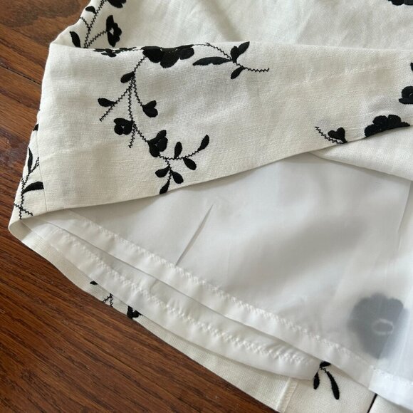 NWT Jessica Howard Linen Blend Size 12 Embroidered Floral Sheath Dress Lined - Picture 7 of 9